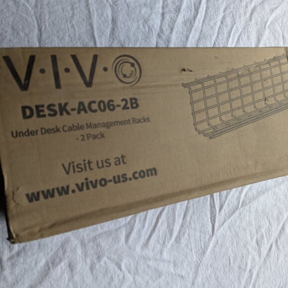 NEW in Box VIVO Under Desk Cable Management Racks 2 pack DESK-AC06-2B - Picture 6 of 12